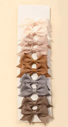 10Pcs Cute Bows Baby Hair Clips Candy Color Girls Princess Hairpins Barrettes Kids Hair Accessories