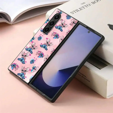 Back Phone Cover Case for Samsung Galaxy ZFold3 ZFold7 ZFold5 Z Fold 7 6 5 4 3 ZFold4 ZFold6 Disney Cool Stitch