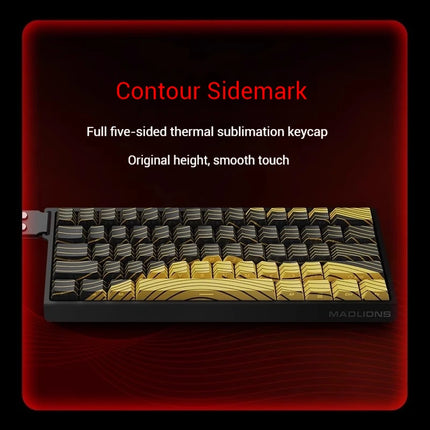 MADLIONS MAD60HE 68 Mechanical Keyboard Clavier Gaming Blanc Wired Low Latency Magnetic Switch Hot Swap 8000Hz  8K White 60he