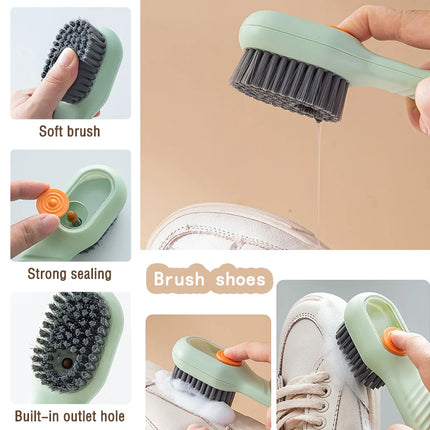 Cleaning Brush Soft Bristled Liquid Shoe Brush Long Handle Brush Clothes Brush Shoe Clothing Board Brush Household Cleaning