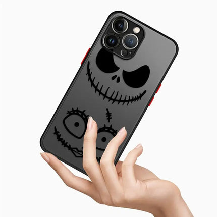 Disney Jack Skelington Cartoon Black Phone Case for Apple iPhone 13 Mini 12 13 11 17 Pro Max 17Air 15 16 14Plus 7 8 XS Max Soft