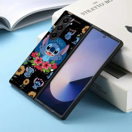 Back Phone Cover Case for Samsung Galaxy ZFold3 ZFold7 ZFold5 Z Fold 7 6 5 4 3 ZFold4 ZFold6 Disney Cool Stitch