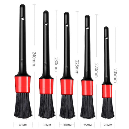 SEAMETAL 5pcs Car Detailing Brush Set Car Dashboard Air Conditioner Air Outlet Wheel Brushes for Car Interior Cleaning Tools