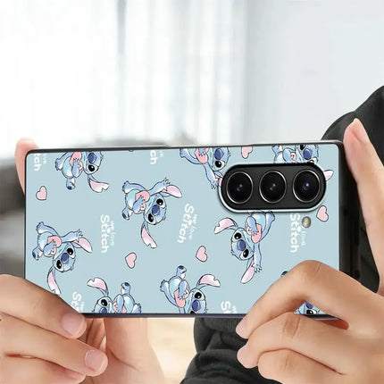 Back Phone Cover Case for Samsung Galaxy ZFold3 ZFold7 ZFold5 Z Fold 7 6 5 4 3 ZFold4 ZFold6 Disney Cool Stitch