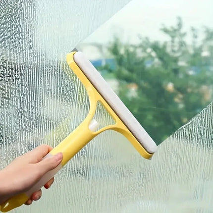 3 in 1 Window Cleaning Squeegee Multi Function Glass Mirror Wiper with Spray Bottle Microfiber Scrub Household Car Cleaner Tools
