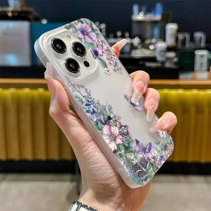 Fcicicase Flowers Butterfly Print Phone Case For iPhone 11 Pro Max XS Max 7 8 6S Plus 12 Mini X XR  SE 2022 Clear TPU Soft Cover