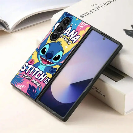Back Phone Cover Case for Samsung Galaxy ZFold3 ZFold7 ZFold5 Z Fold 7 6 5 4 3 ZFold4 ZFold6 Disney Cool Stitch