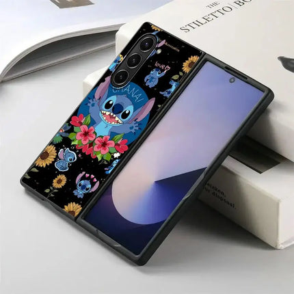 Back Phone Cover Case for Samsung Galaxy ZFold3 ZFold7 ZFold5 Z Fold 7 6 5 4 3 ZFold4 ZFold6 Disney Cool Stitch
