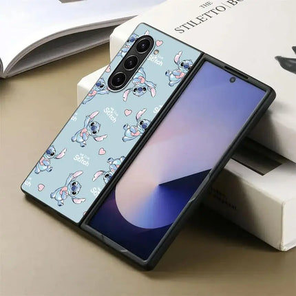 Back Phone Cover Case for Samsung Galaxy ZFold3 ZFold7 ZFold5 Z Fold 7 6 5 4 3 ZFold4 ZFold6 Disney Cool Stitch