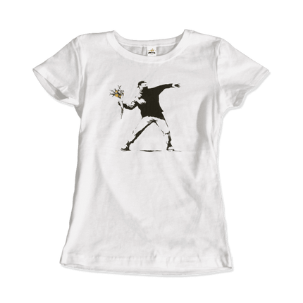 Banksy Flower Thrower Artwork T-Shirt-7