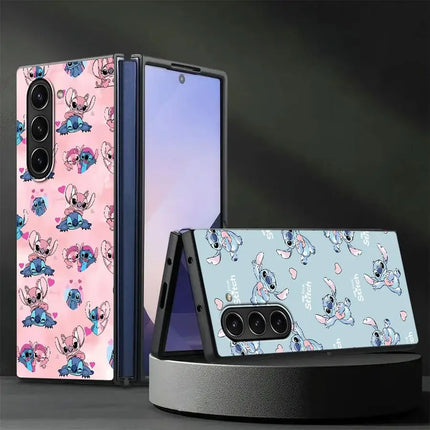 Back Phone Cover Case for Samsung Galaxy ZFold3 ZFold7 ZFold5 Z Fold 7 6 5 4 3 ZFold4 ZFold6 Disney Cool Stitch