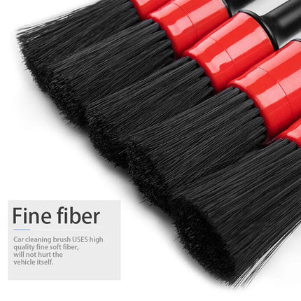 SEAMETAL 5pcs Car Detailing Brush Set Car Dashboard Air Conditioner Air Outlet Wheel Brushes for Car Interior Cleaning Tools