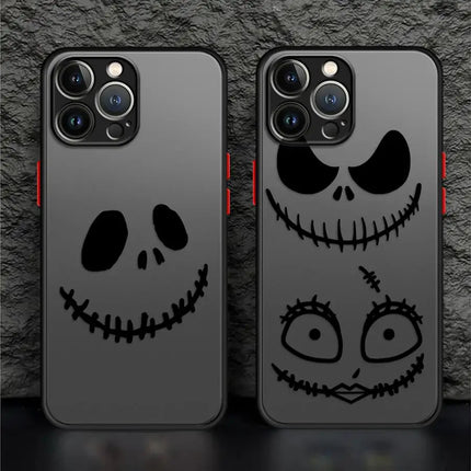 Disney Jack Skelington Cartoon Black Phone Case for Apple iPhone 13 Mini 12 13 11 17 Pro Max 17Air 15 16 14Plus 7 8 XS Max Soft