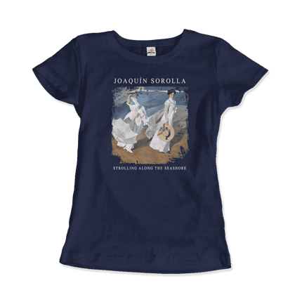 Joaquin Sorolla - Strolling along the Seashore, 1909 Artwork T-Shirt-16