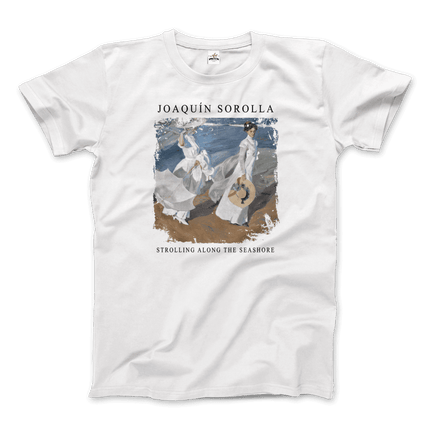 Joaquin Sorolla - Strolling along the Seashore, 1909 Artwork T-Shirt-6