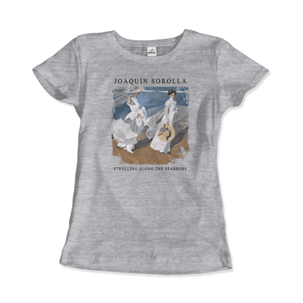 Joaquin Sorolla - Strolling along the Seashore, 1909 Artwork T-Shirt-13