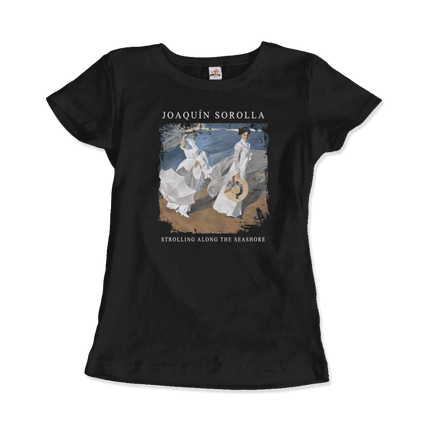 Joaquin Sorolla - Strolling along the Seashore, 1909 Artwork T-Shirt-2