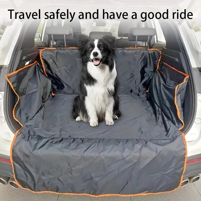 Durable Polyester Auto Trunk Mat for Pets - Non-Slip, Scratch-Resistant, Easy-Clean Mat for SUVs and Cars, Pet Safety Mat