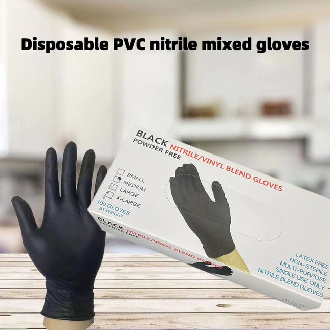 20/50/100pcs Black vinyl gloves food grade gloves disposable gloves for cleaning cooking food preparation latex free powder free