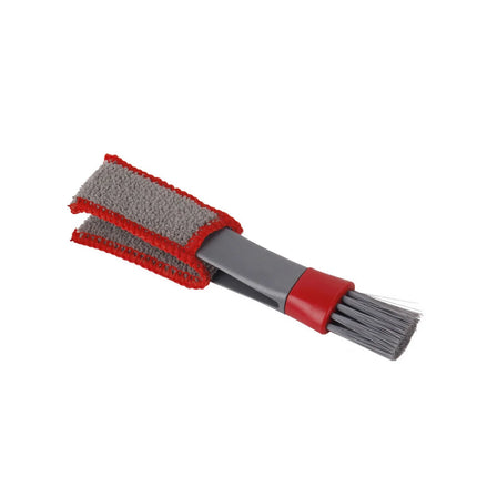 Multifunctional Car Air Vent Cleaner Mini Dual Head Microfiber Brush Air Vent Duster Cleaning Brush with Removable Cloth Cover