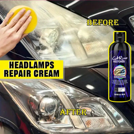 Car Headlight Restoration Polishing Kits Headlamp Scratch Remover Repair Cleaning Paste Remove Oxidation Headlight Polish Liquid