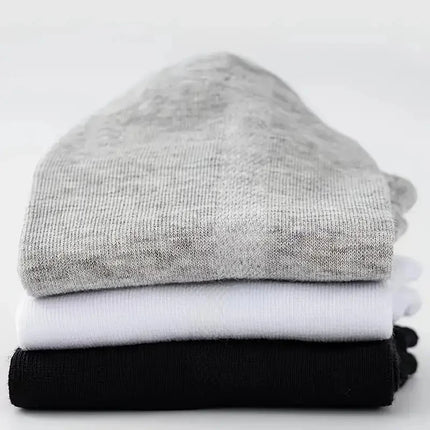 1/5/10 Pairs Comfortable Men's Women's Socks Casual Short Solid Color Spring Summer Boat Sock Fashionable Round Neck Ankle Socks