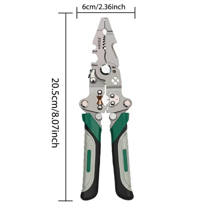 Foldable wire stripper, pulley design multi-function electrician wire splitter wire winding pliers crimping pliers hand tool