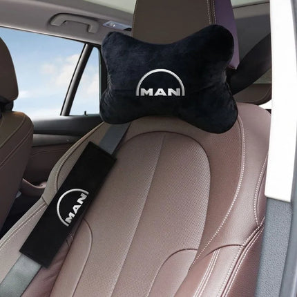 Car Headrest Pillow Seatbelt Shoulder Pad For MAN TGX TGM TGA TGS TGE  Auto Accessories