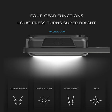 COB High Bright Portable Flashlight Multifunction Keychain Lamp Buit-in 500mAh Lithium Battery Waterproof Outdoor Torch Lantern