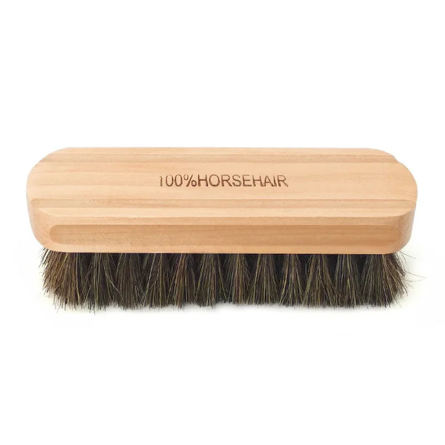 Genuine Horsehair Wooden Brush Car Detailing Polishing Buffing Brush Seat Handle Dashboard Roof Cleaning Premium Car Wash Brush