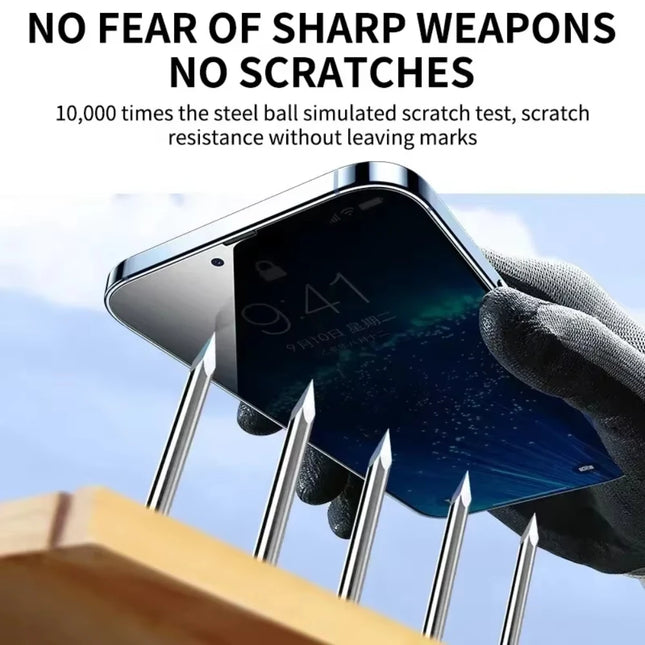 NNBILI 4Pcs Full Cover Privacy Screen Protector For iPhone 11 12 13 14 15 16 17 Pro Max Anti-spy Glass For iPhone16e 17Air Glass