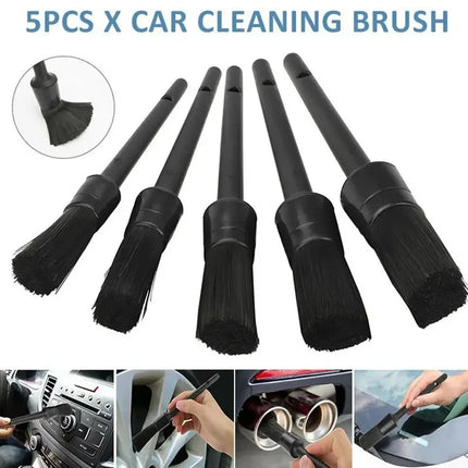 1/5x Car Detailing Cleaning Brushes Soft Detail Brush Wheel Cleaner Auto Dust Removal Brush Car Interior Exterior Accessories