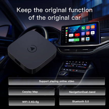 CARABC Wireless CarPlay Android Auto Car AI Box Adapter 2GB+16GB for All OEM Wired CarPlay Smart Youtube Netflix TV Car Playback