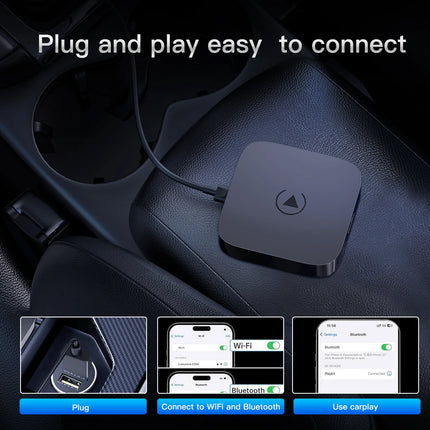 CARABC Wireless CarPlay Android Auto Car AI Box Adapter 2GB+16GB for All OEM Wired CarPlay Smart Youtube Netflix TV Car Playback