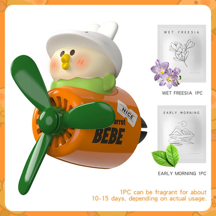 Pilot bear car ornaments vent clip decorations accessories interior rotating plane air fresheners perfume diffuser dashboard men