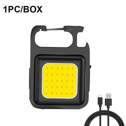 COB High Bright Portable Flashlight Multifunction Keychain Lamp Buit-in 500mAh Lithium Battery Waterproof Outdoor Torch Lantern