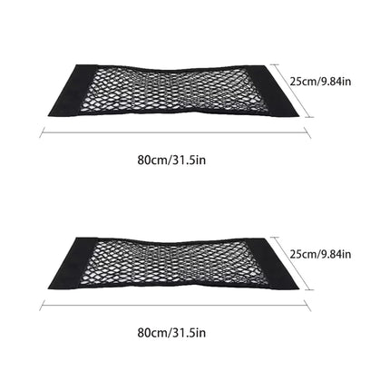 Car Storage Net Stretchable Mesh Pocket Net Magic Elastic Sticker Universal Rear Mesh Trunk Seat Bag Pocket Cage Auto Organizer