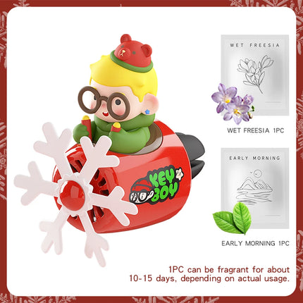 Pilot bear car ornaments vent clip decorations accessories interior rotating plane air fresheners perfume diffuser dashboard men