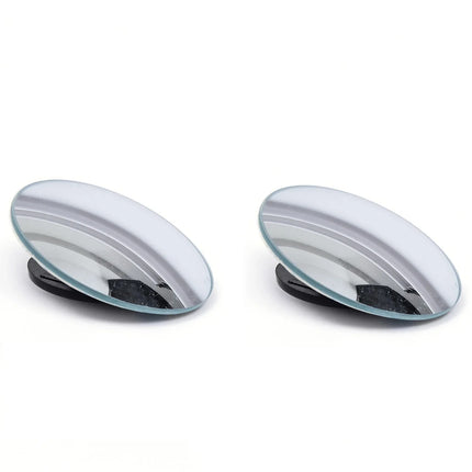 New 2Pcs Car Round Frame Convex Wide-angle Clear Rearview Auxiliary Mirror 360 Degree Blind Spot Mirror Adjustable Driving