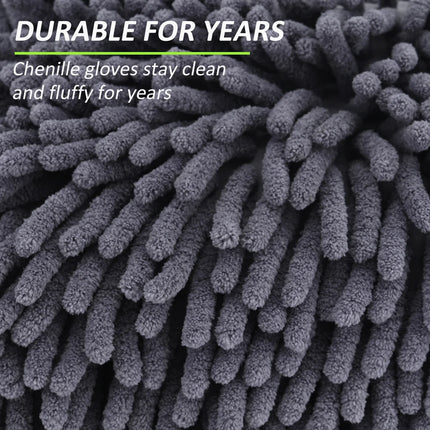 Car Wash Gloves Chenille Glove Plush Rags Thickened double-sided Car Supplies Cleaning Tools Auto Acessories Car Detailing
