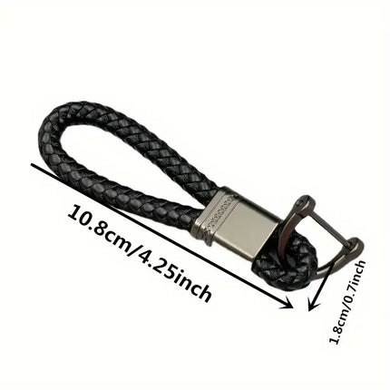 Unique Handcrafted Faux Leather Keychain - Durable, Stylish, and Versatile Accessory with Horseshoe Buckle for Men & Women