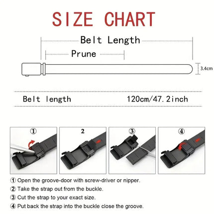 New Business Leisure Style Men's  Automatic Buckle Canvas Belt Durable Quick-Release Belt Outdoor Workwear Waist Belt ﻿