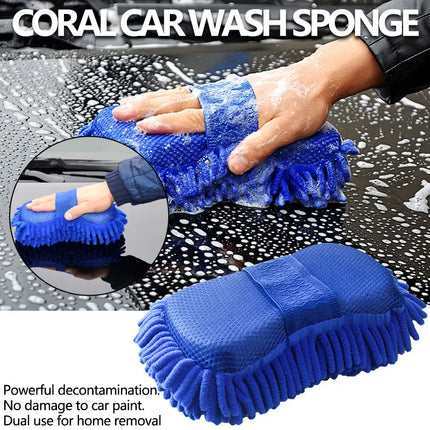 1Pcs Microfiber Car Washer Sponge Cleaning Car Care Detailing Brushes Washing Towel Auto Gloves Styling Accessories