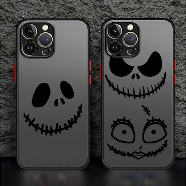 Disney Jack Skelington Cartoon Black Phone Case for Apple iPhone 13 Mini 12 13 11 17 Pro Max 17Air 15 16 14Plus 7 8 XS Max Soft