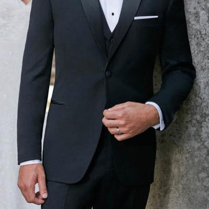 "Milan" Black Tuxedo Jacket Peak (Separates)-0