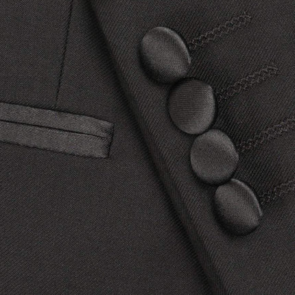 "Milan" Black Tuxedo Jacket Peak (Separates)-2