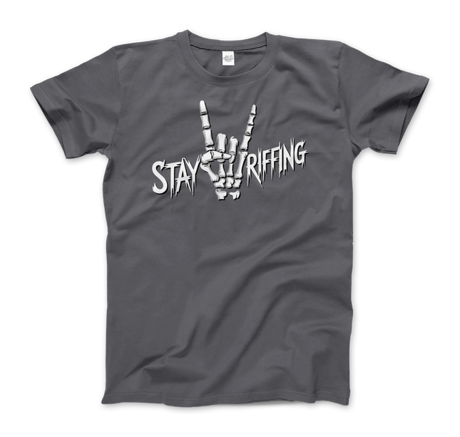 Stay Riffing - Rock'n Roll Skull T-Shirt-0
